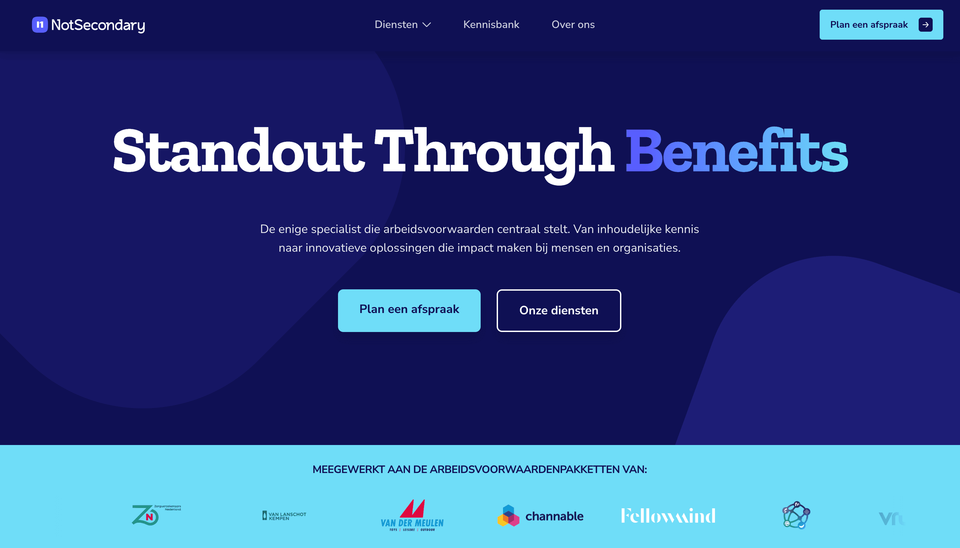 Schermafbeelding homepage 