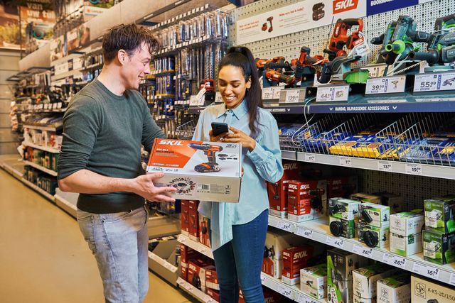 GS1 QR code scannen in Bouwmarkt mini