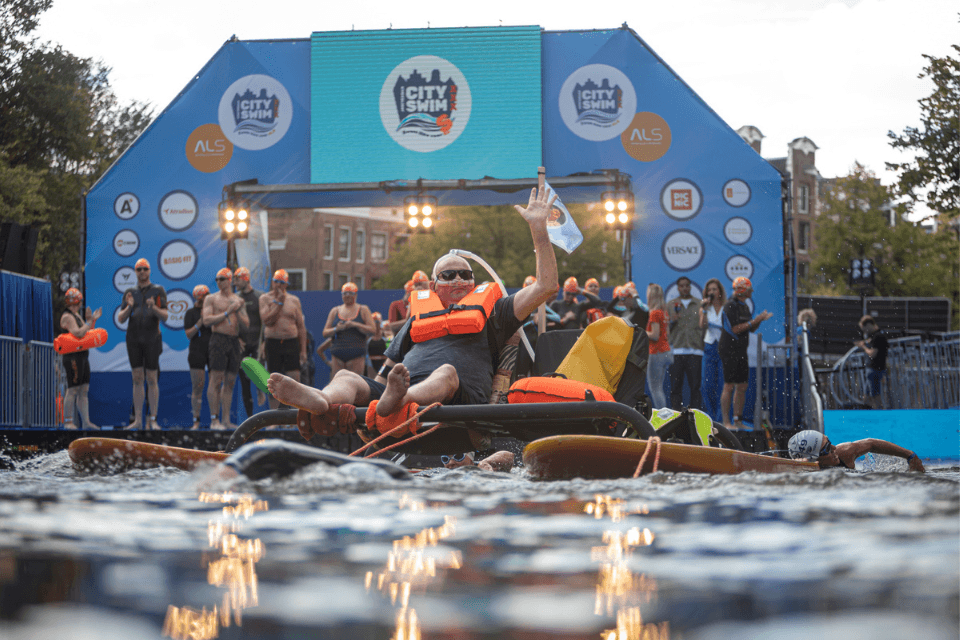 Amsterdam City Swim ALS patient