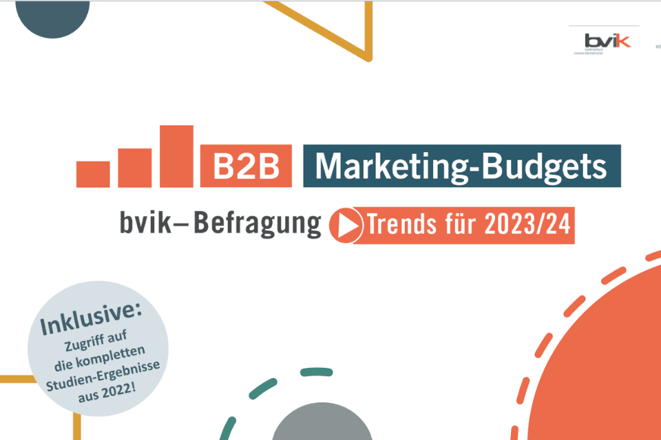 Onderzoeksrapport BVIK Trends Marketingbudgetten Duitse B2B-bedrijven 2023-2024