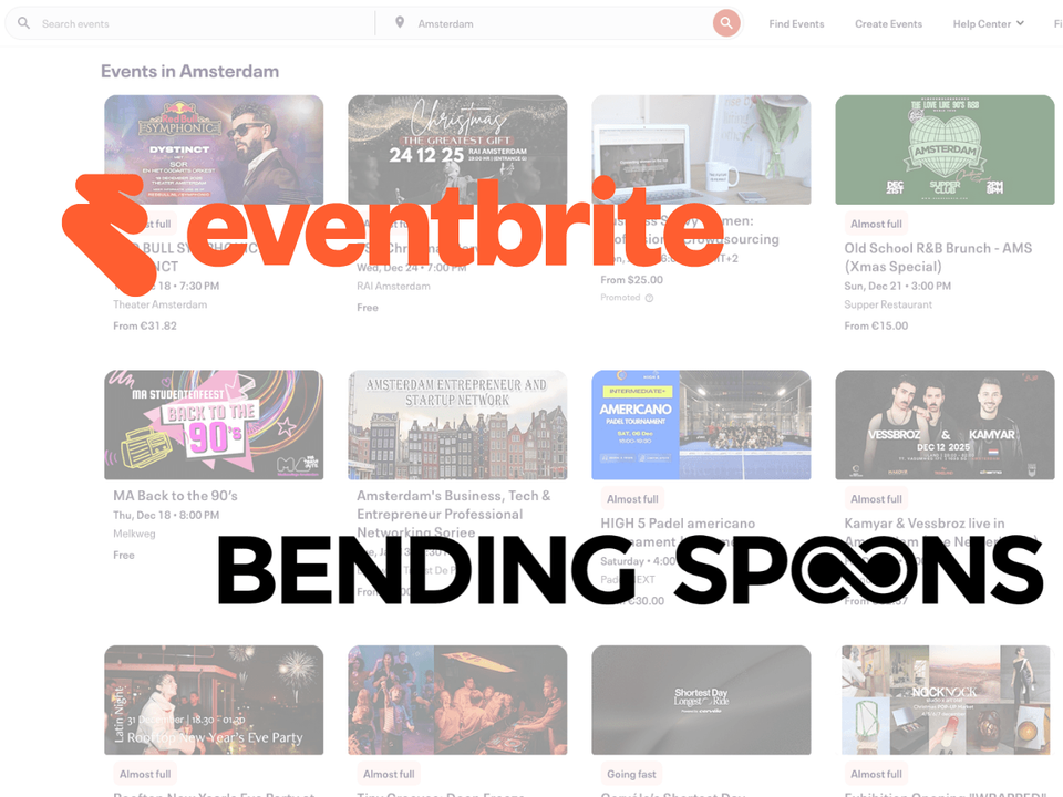 Bending Spoons neemt Eventbrite over