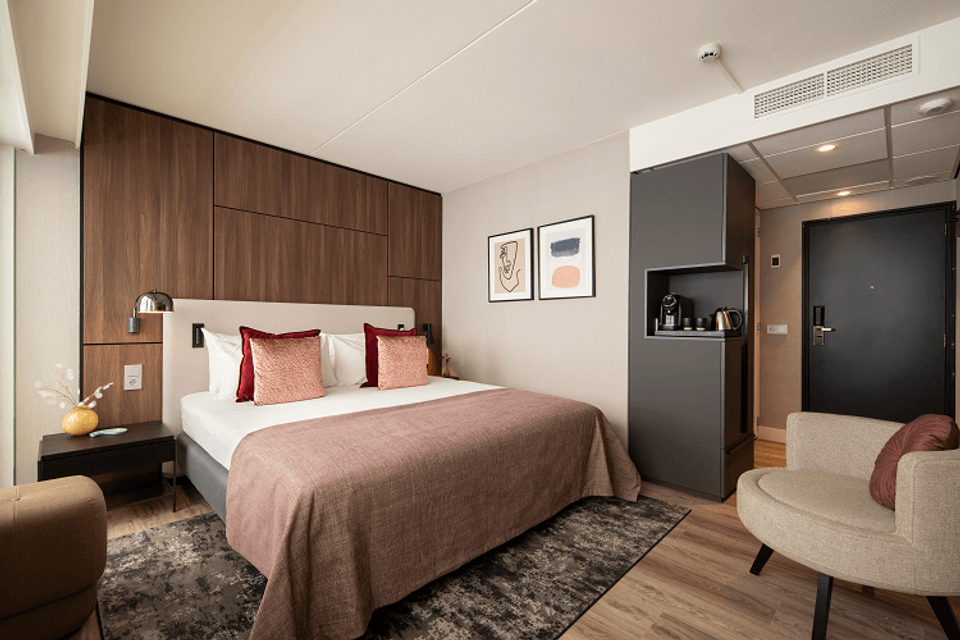 Hotelkamer Bilderberg Europa Hotel Schevingen