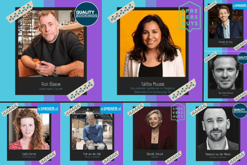 Een aantal van de sprekers die optreden tijdens EventSummit 2023