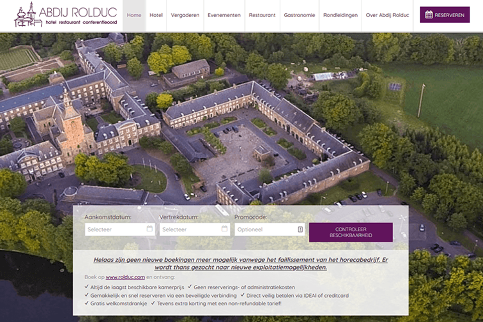 Conferentieoord Abdij Rolduc failliet