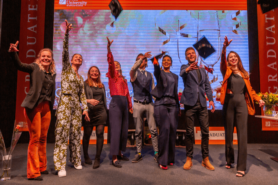 Diploma-uitreiking eventmanagementopleiding BUas