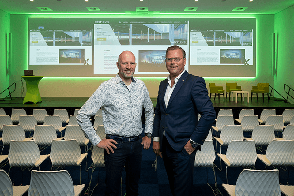Marc van Aalst, Head of Guest Events, en CEO Jeroen van Hooff van Easyfairs Nederland