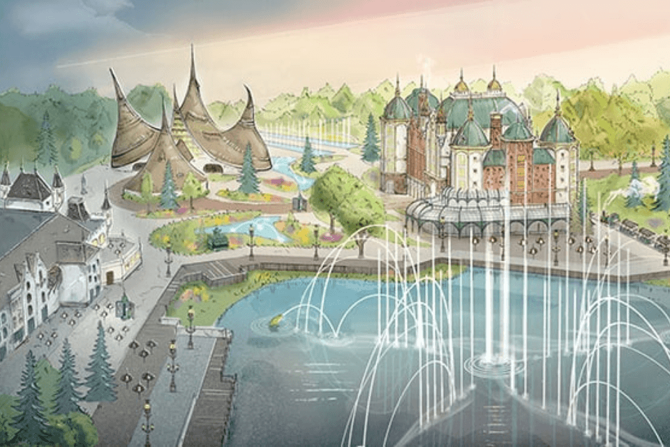 Efteling - schets nieuwe grand hotel