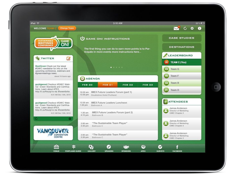 De Ipad app voor GMIC's Sustainable Meetings Conference