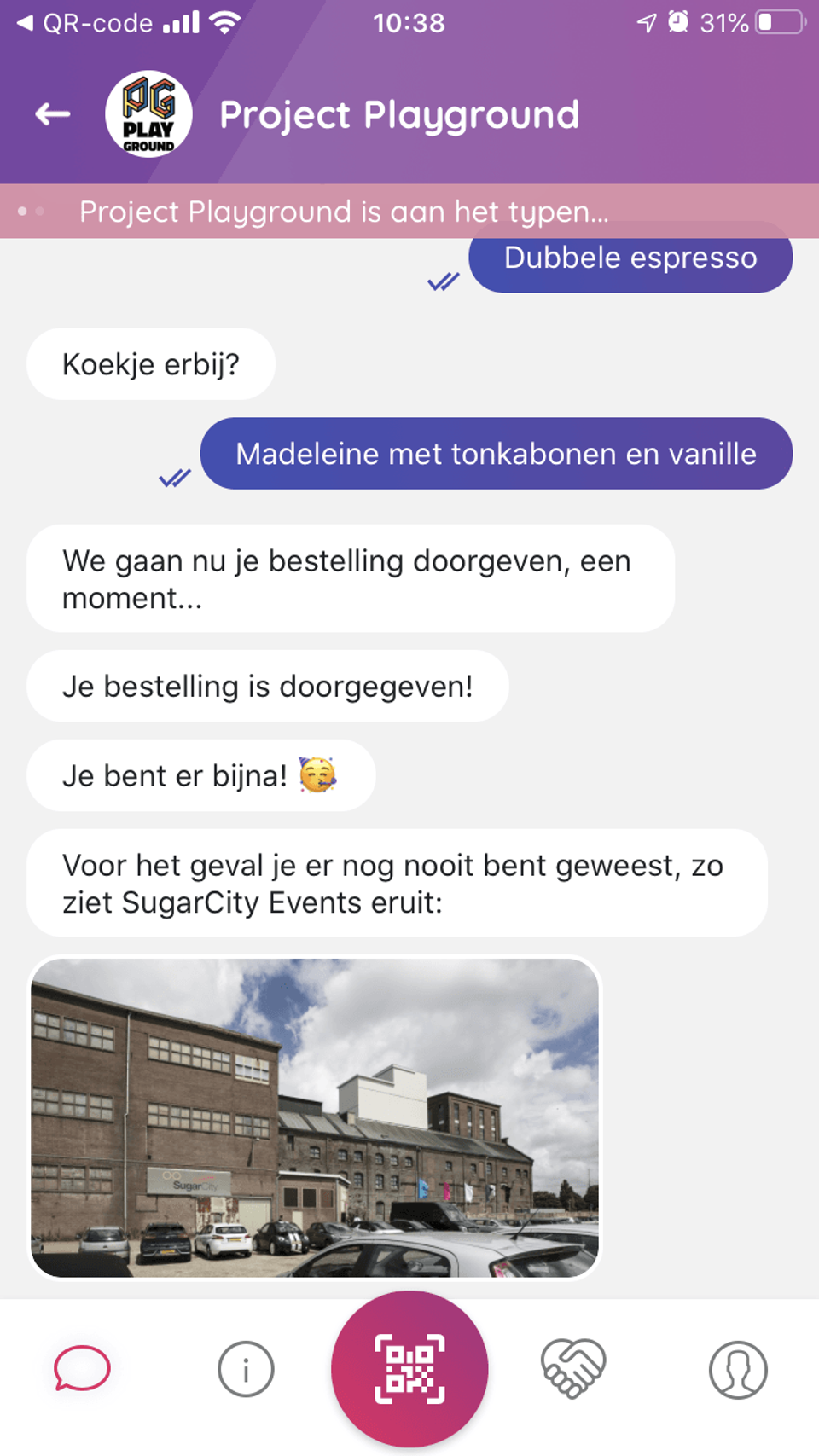 GroundControl app chat berichten