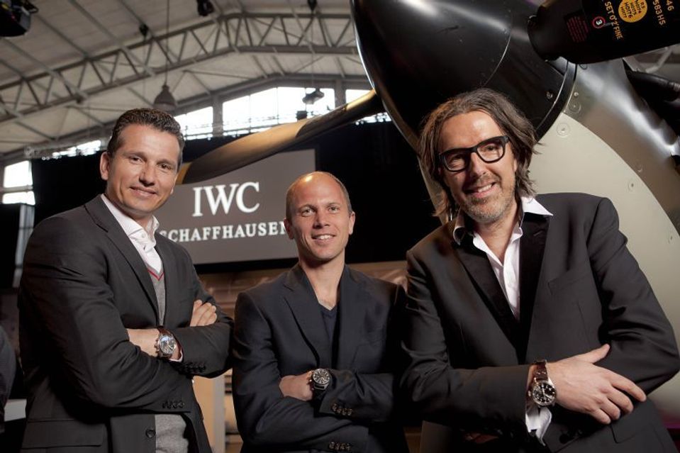 Richard Krajicek, Teun de Nooijer en Michiel Borstlap op het IWC lanceringevent