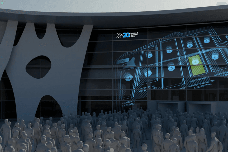 LED-display zuidelijke toegang Fira de Barcelona Gran Via - ontwerp