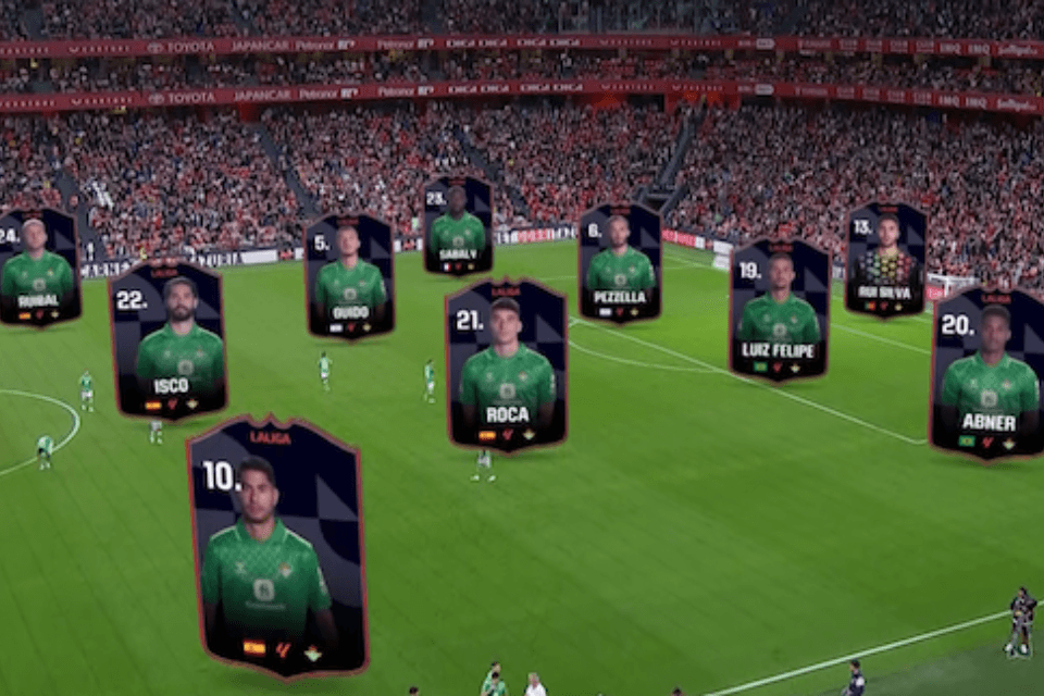 La Liga uitzending met spelerskaarten