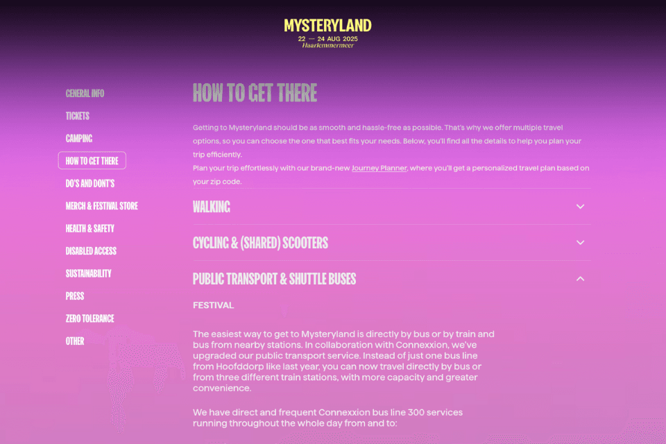 Mysteryland mobiliteitsplan