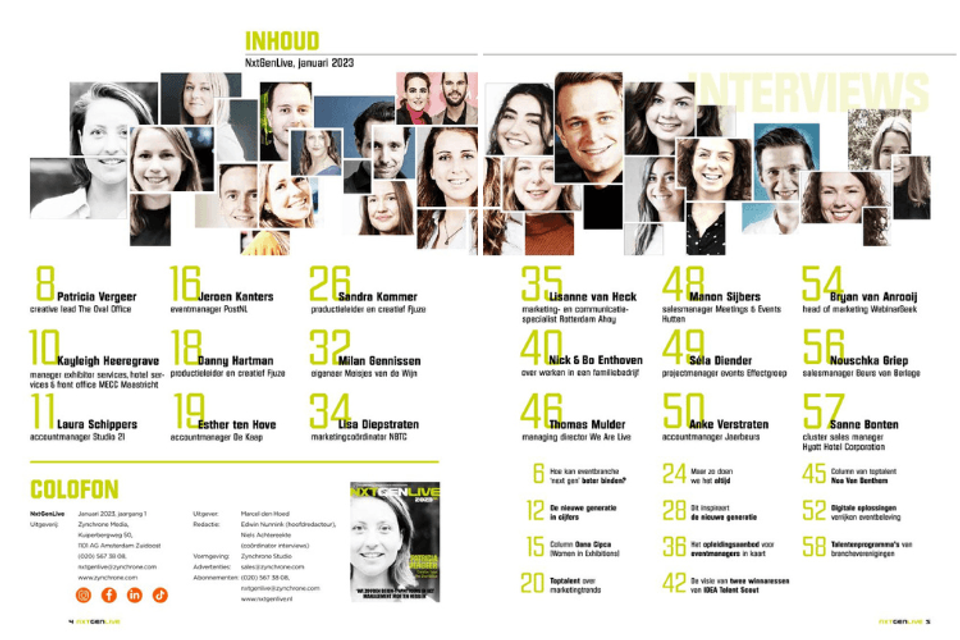 Inhoudsopgave NxtGenLive 2023-01