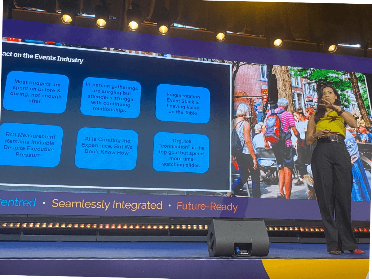 PCMA EMEA on stage Asma Shabab