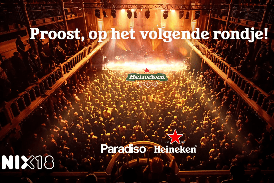 Paradiso en Heineken verlengen partnership