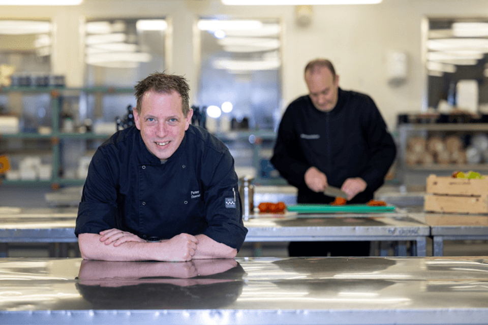 Peter Scholte in de keuken van de Koninklijke Jaarbeurs