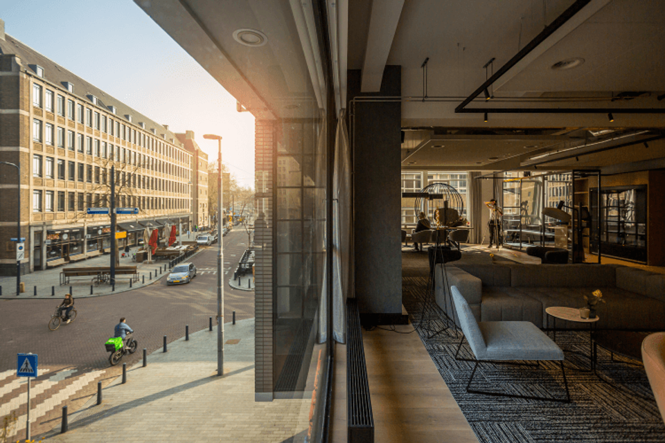 Postillion WTC Rotterdam - Lounge met zicht op Meent