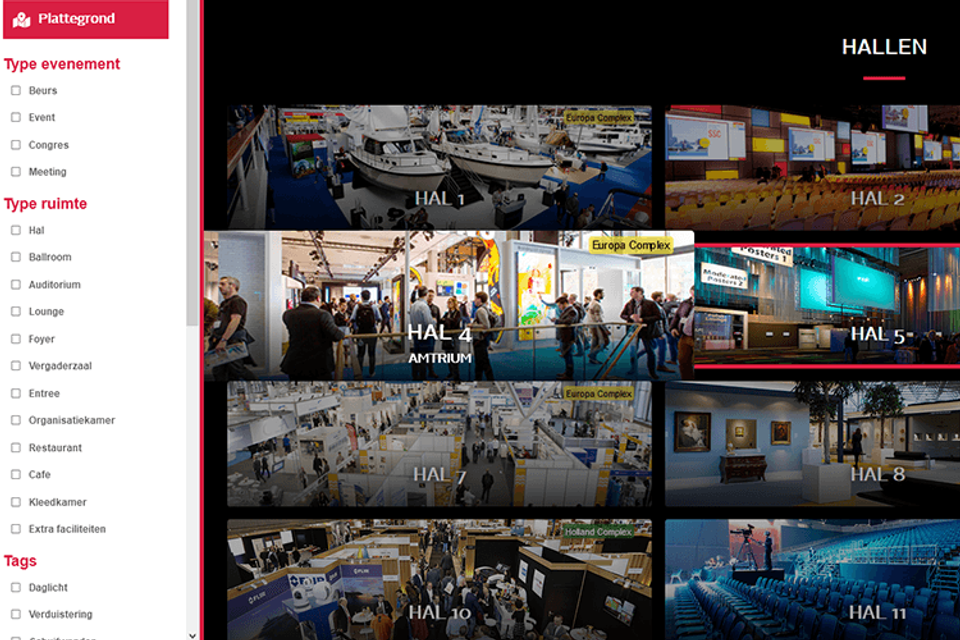 RAI Virtual Tour dashboard