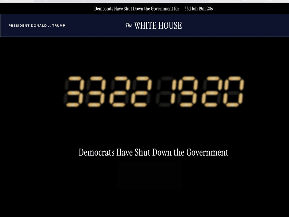 Shutdown Clock Witte Huis