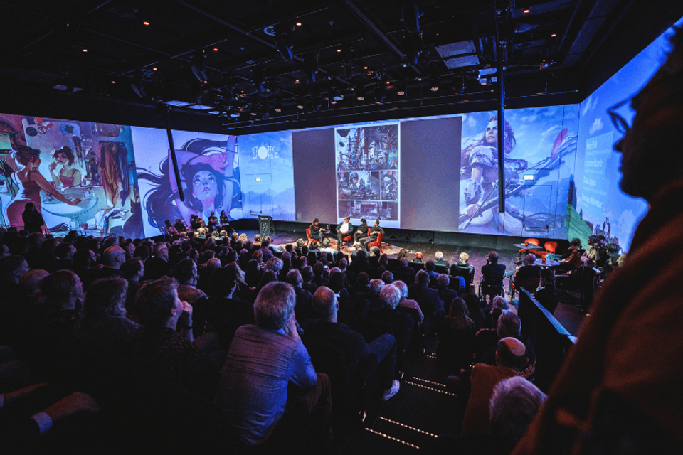 Storyworld in de Rabobankzaal van Forum Groningen