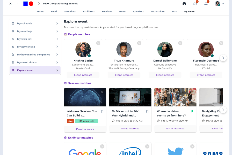 Swapcard AI leadgeneratie dashboard