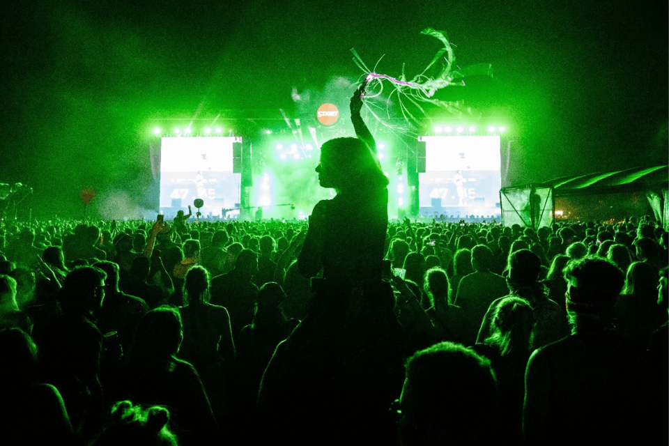 Festivalbezoekers op Sziget