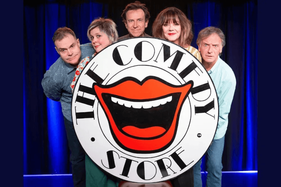 The Comedy Store UK logo en artiesten