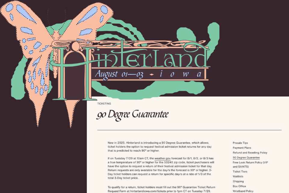 Ticketgarantie Hinterland Festival