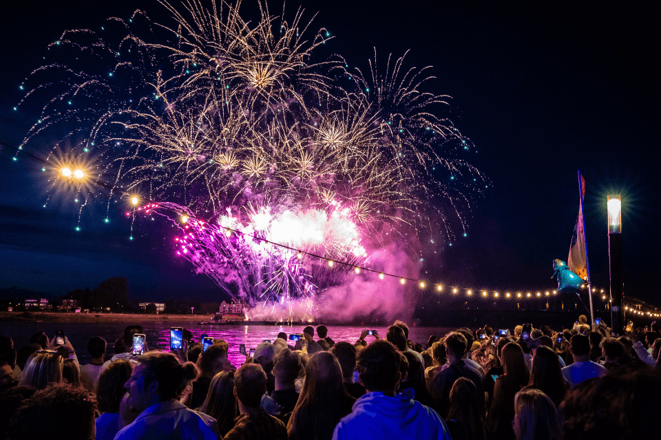 Vuurwerk tijdens de Vierdaagsefeesten