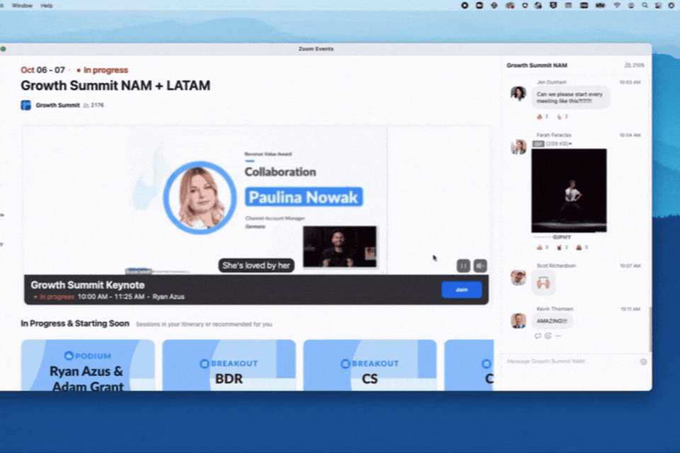 Zoom Events Conference web