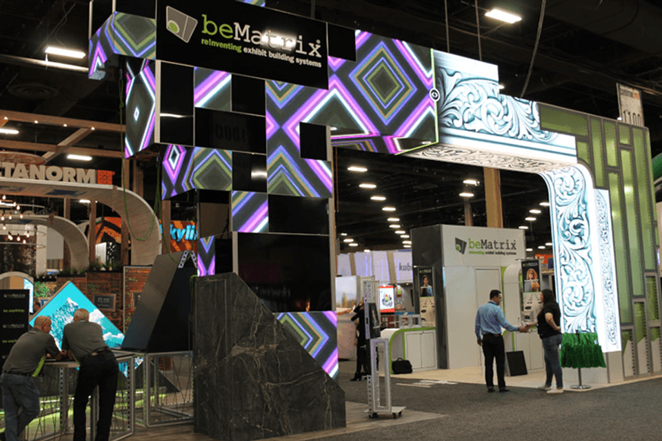 Award winning booth of beMatrix on ExhibitorLive