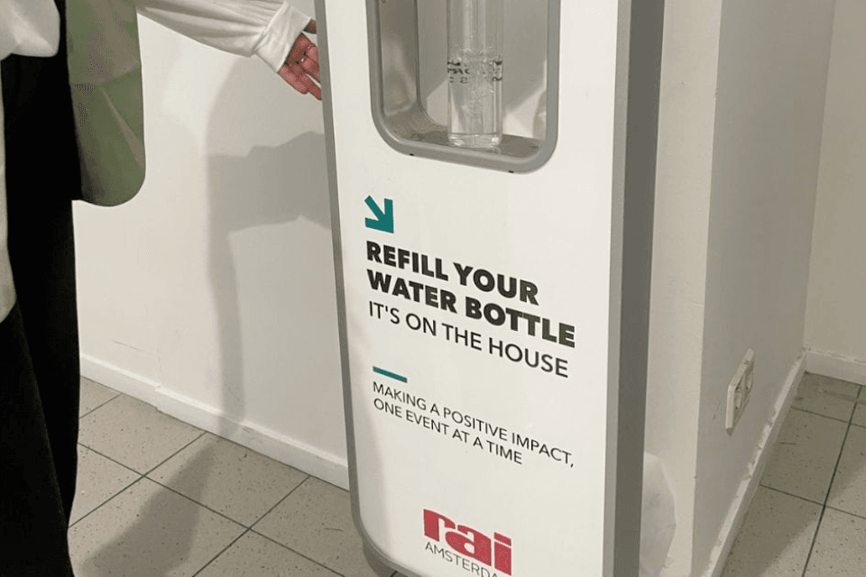 De nieuwe watertappunten bij RAI Amsterdam