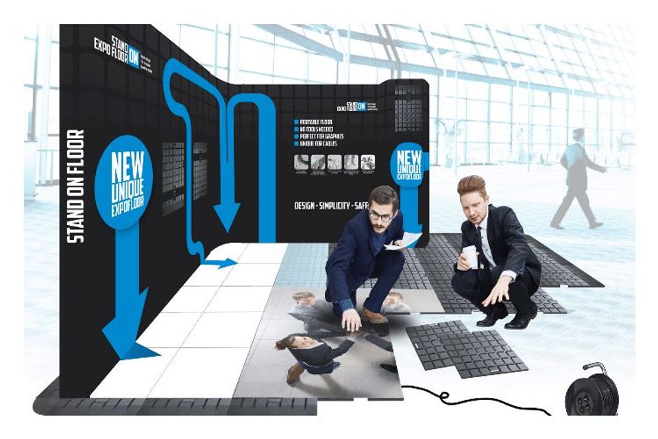 mobiele stand on-expo-floor